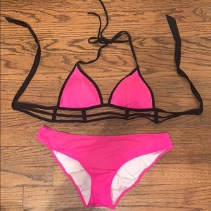 NWT Pink Victoria Secret bikini in neon pink